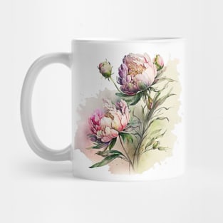 Beautiful and bright watercolour bouquet of flowers. Mug